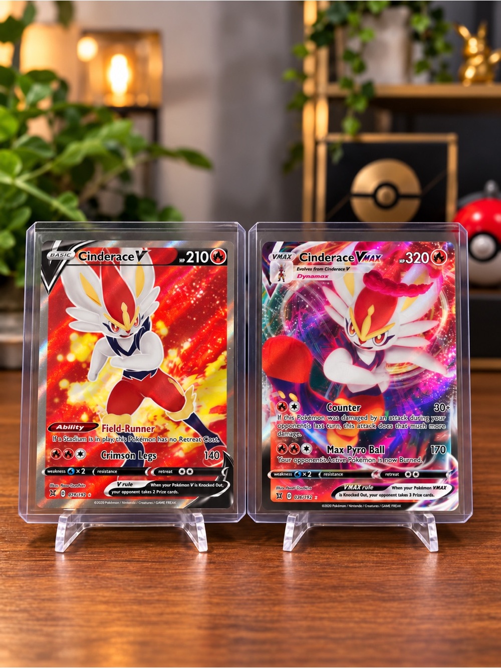 Pokémon Cinderace V + Cinderace VMAX Card Bundle – Rebel Clash